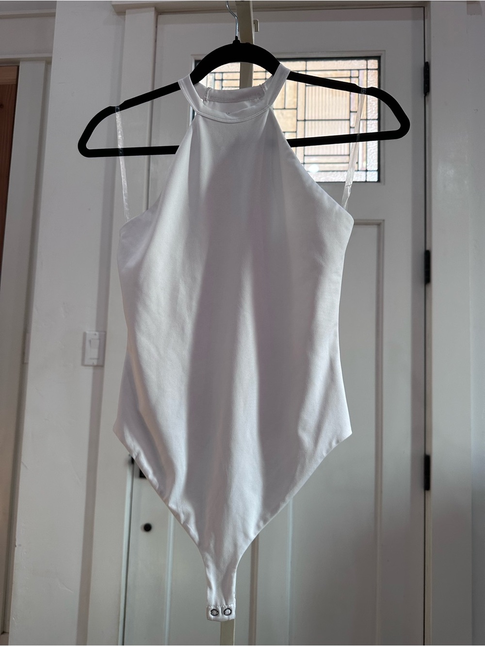 Madden NYC High-Neck White Bodysuit Tank Top
